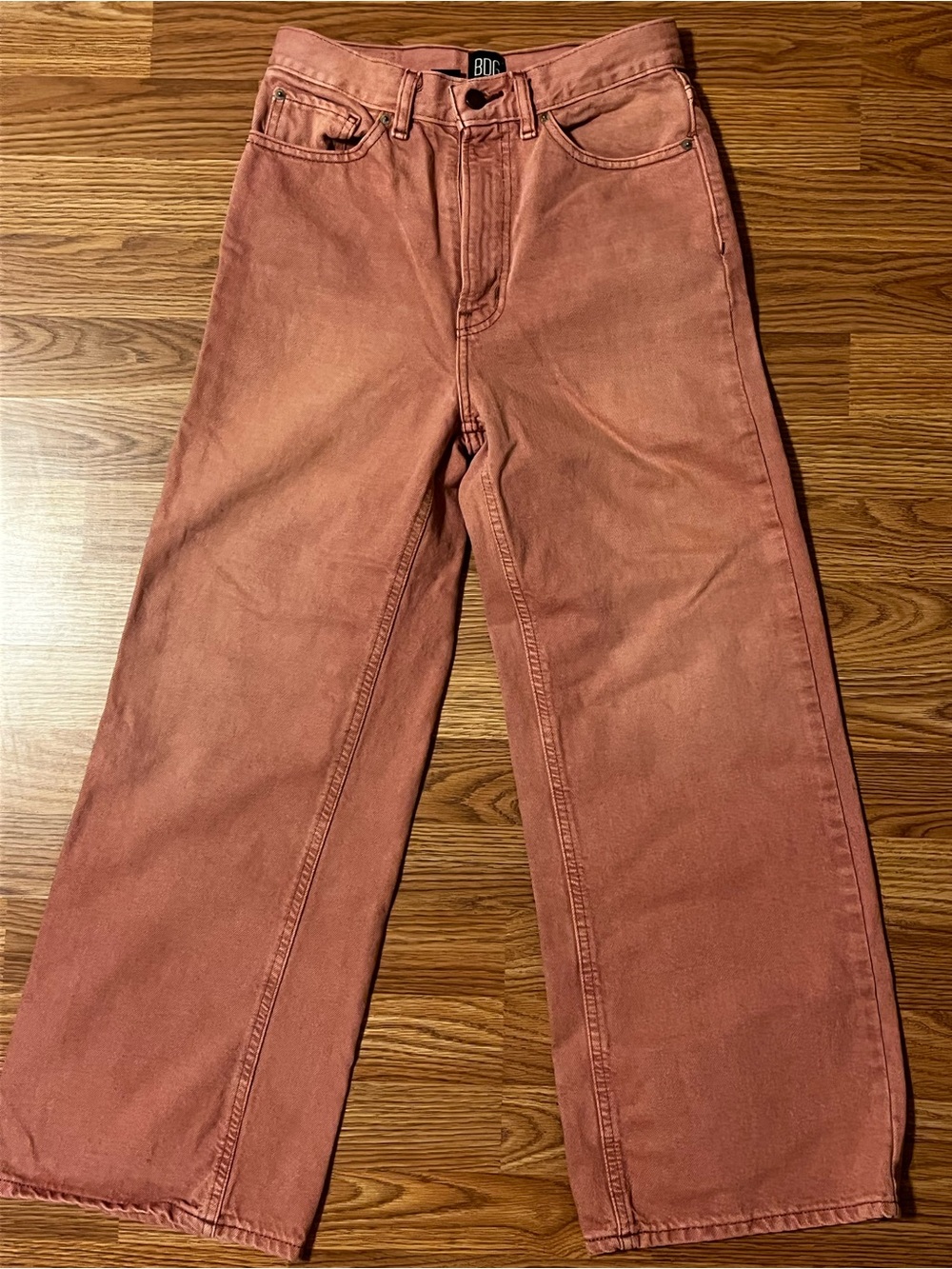 BDG High & Wide Leg Jeans in Dusty Rose - Size 27